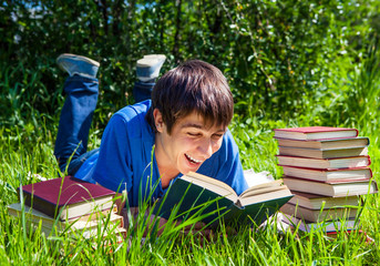 Fototapeta premium Young Man read a Books