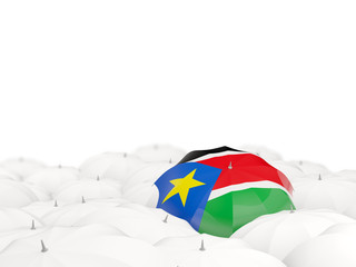 Umbrella with flag of south sudan
