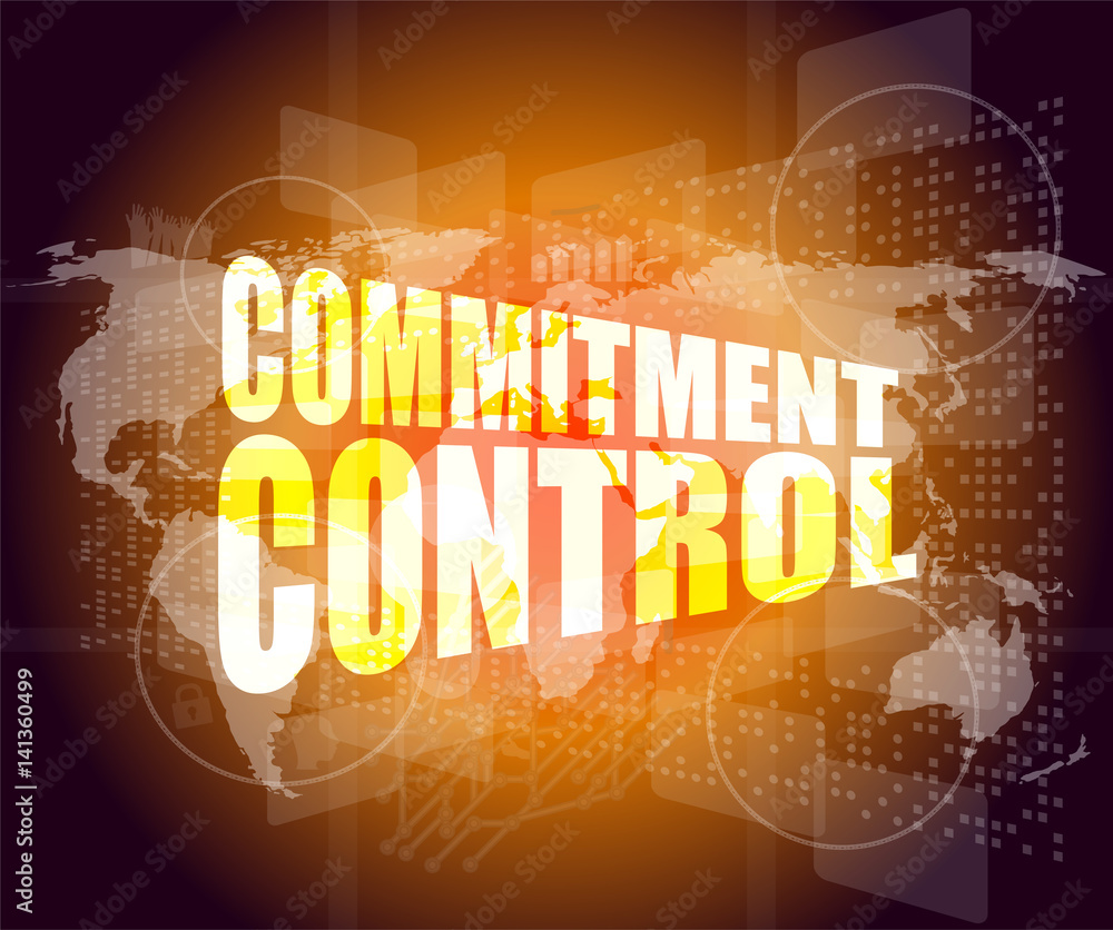 Poster commitment control on business digital touch screen