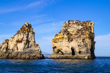 Fototapeta na wymiar Rocks at Algarve, Portugal