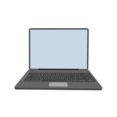 Laptop.3d Vector illustration.Front view.