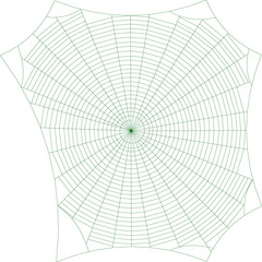 Obraz premium Spiderweb. Isolated on white background. Vector outline illustration.