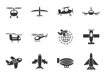 airplanes icon set © Людмила Рыбак