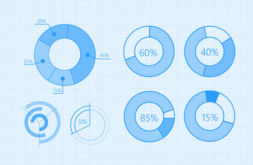 Set of Vector Diagrams for Business Infographics