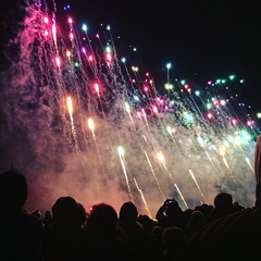 Fototapeta na wymiar fireworks shooting