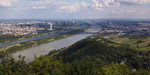 Obraz premium Blick auf Wien vom Leopoldsberg