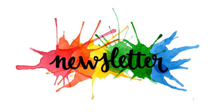 NEWSLETTER hand lettering icon
