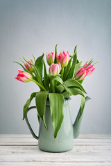 Pink tulips bouquet