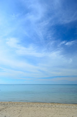 Beautiful beach and sky in Samui island in Thailand.