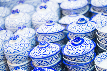 thai porcelain cup for sell in shop