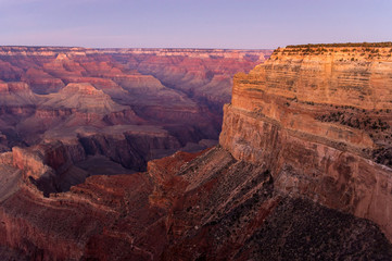 Scenic view of sunrise in Grand Canyon national park, Arizona, USA