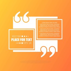 Abstract concept vector empty speech square quote text bubble. For web and mobile app isolated on background, illustration template design, creative presentation, business infographic social media.