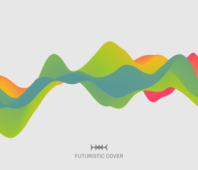 3D Wavy Background. Illustration for Flyer, Brochure and Booklet. Design Template.