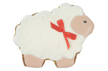 Easter multicoloured spice-cakes like sheep