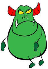 green horned  monster
