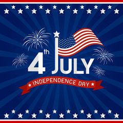 USA 4 july independence day design