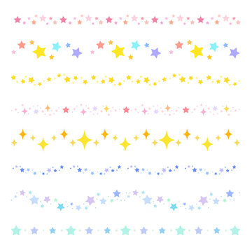 星の装飾ライン / vector eps
