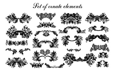 Set of vector graphic elements for design
