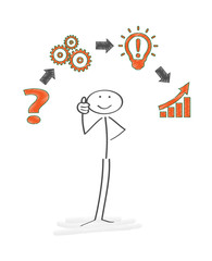 Strichmännchen / Motivation / Vektor