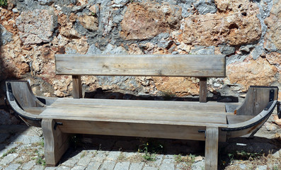 wooden bench