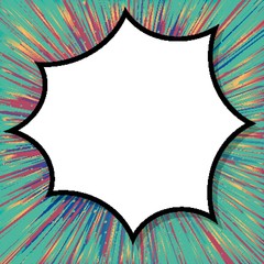 Abstract creative concept vector comic pop art style blank, layout template with clouds beams and isolated dots background. For sale banner, empty speech bubble set, illustration halftone book design.