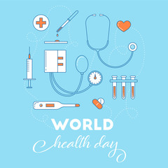 World health day awareness banner. - 141375097