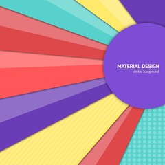 Fototapeta premium Vector material design background. Abstract creative concept layout template. For web and mobile app, paper art illustration, style blank, poster, booklet. Motion wallpaper element. Flat ui.