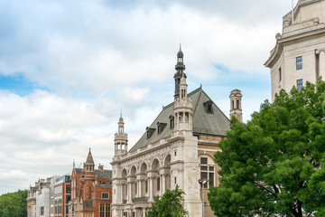 Fototapeta premium Street view of old buildings in London, England, United Kingdom