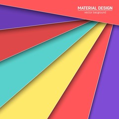 Vector material design background. Abstract creative concept layout template. For web and mobile app, paper art illustration, style blank, poster, booklet. Motion wallpaper element. Flat ui.