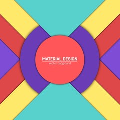 Vector material design background. Abstract creative concept layout template. For web and mobile app, paper art illustration, style blank, poster, booklet. Motion wallpaper element. Flat ui.