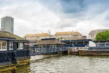Street view of old buildings in London, England, United Kingdom
