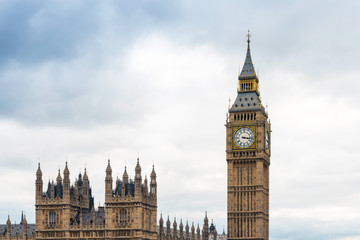 Fototapeta na wymiar Traditional view of Big Ben in London, United Kingdom