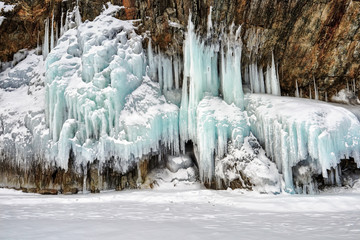Beautiful shape of splashed ice