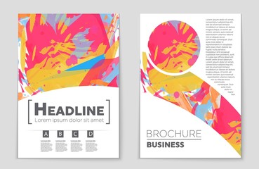Naklejka premium Abstract vector layout background set. For art template design, list, page, mockup brochure theme style, banner, idea, cover, booklet, print, flyer, book, blank, card, ad, sign, sheet,, a4.