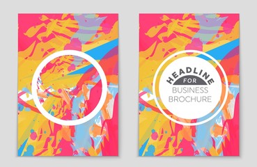 Obraz premium Abstract vector layout background set. For art template design, list, page, mockup brochure theme style, banner, idea, cover, booklet, print, flyer, book, blank, card, ad, sign, sheet,, a4.
