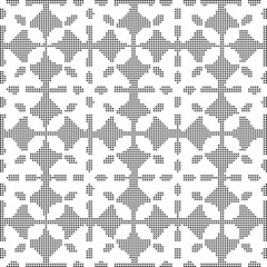 Halftone round black seamless background check curve cross