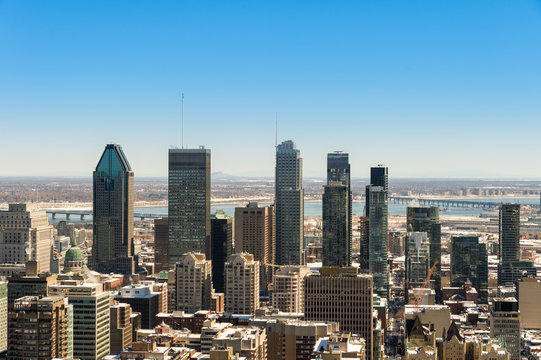 Montreal Skyline in winter