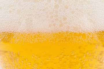 Beer froth close-up background