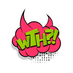Lettering wth comic text speech bubble