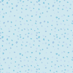 Seamless blue ink dots pattern. Vector grunge background. Vector illustration.