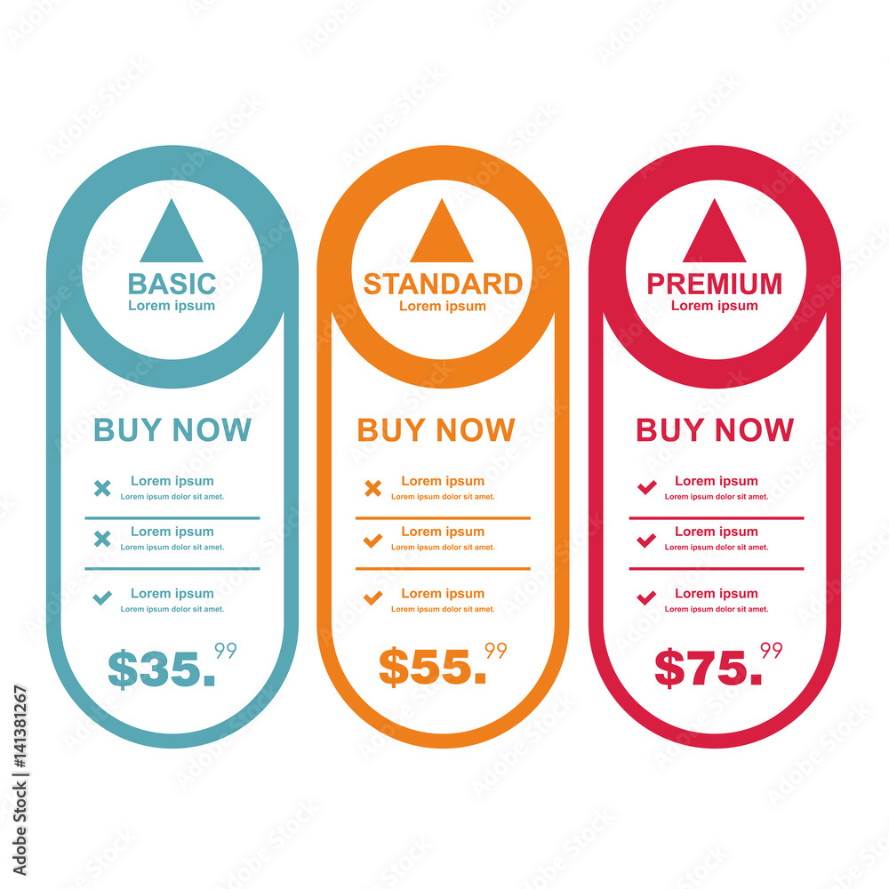 Poster internet traffic.set offer tariffs. ui ux vector banner for web app. set pricing table, order, box, 