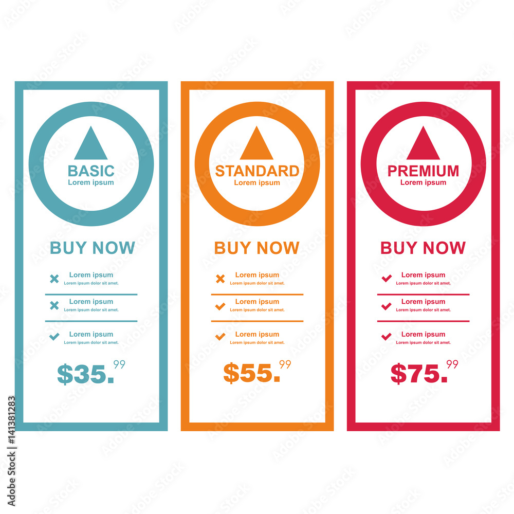 Poster internet traffic.set offer tariffs. ui ux vector banner for web app. set pricing table, order, box, 