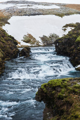 Upper Skogafoss waterfall Iceland