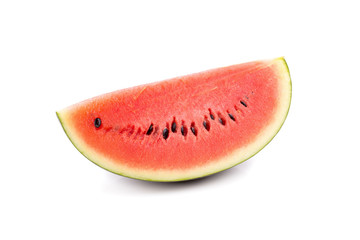 Watermelon slice isolated on white background.