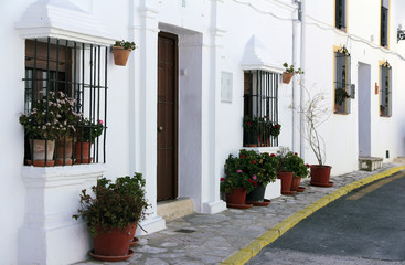 Fototapeta na wymiar Scenes and white villages typical of Andalucia