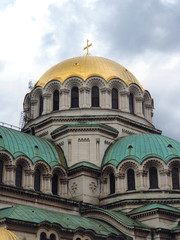 Fototapeta na wymiar Alexander Nevsky Cathedral in Sofia Bulgaria Europe gold dome detail architectural detail