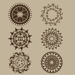 Vintage frames and scroll elements