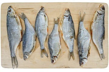 Dried salted roach fish