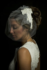 Portrait of a girl in image of the bride