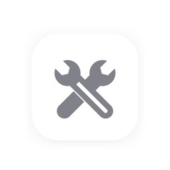crossed wrenches icon, service symbol